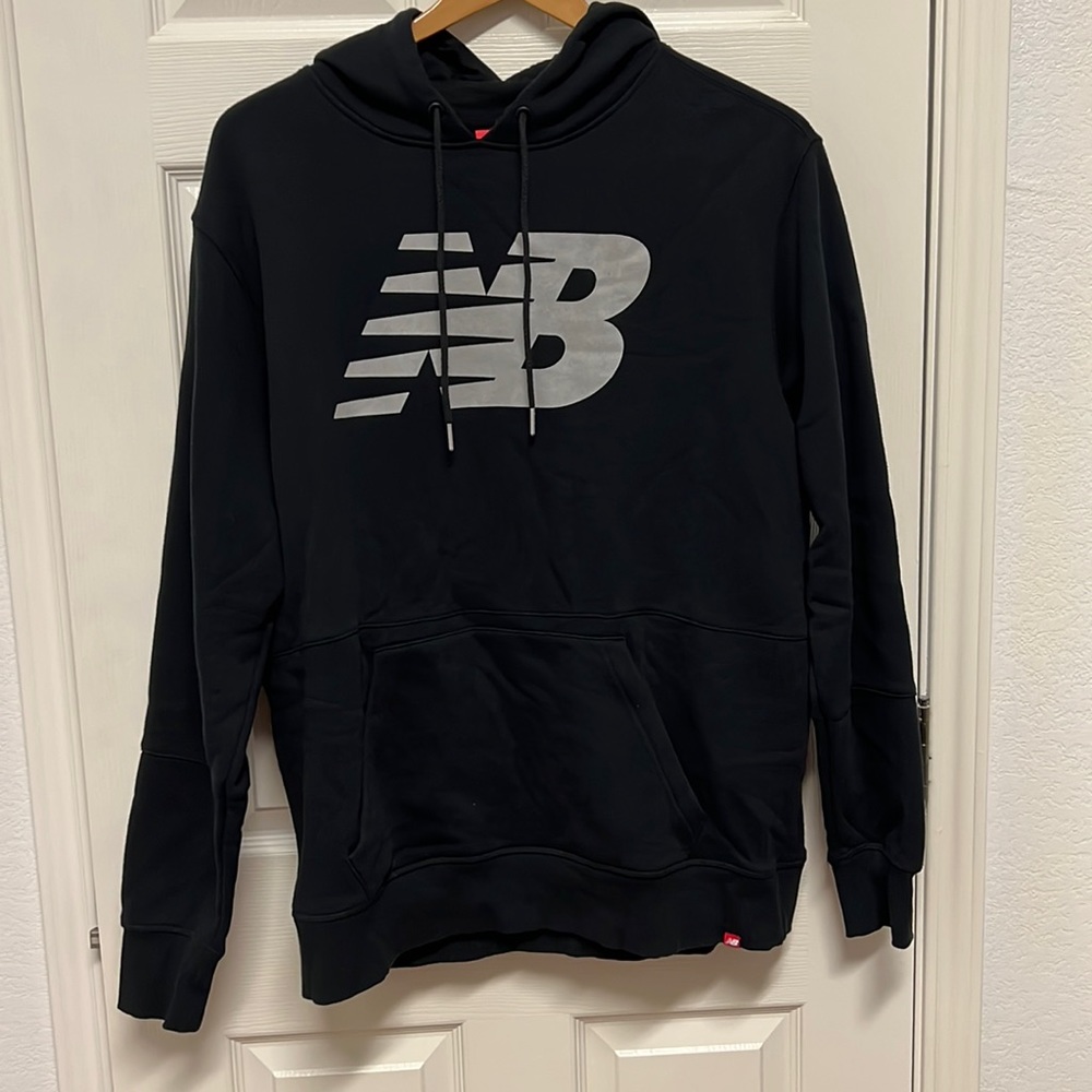 New Balance, black hoodie